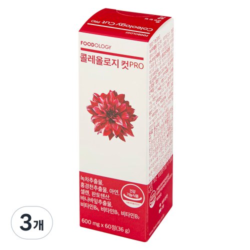 푸드올로지 콜레올로지 컷 프로 빨간통 빨간약 36g, 60정, 3개