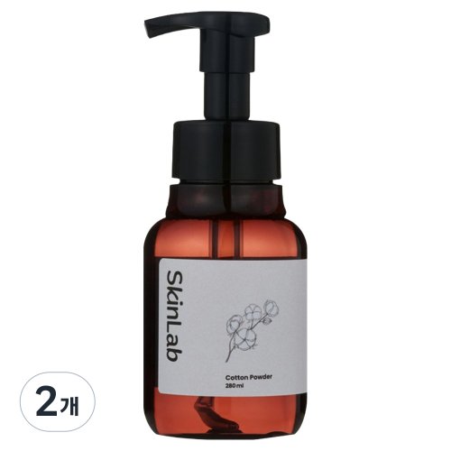 크리넥스 유한킴벌리 스킨랩 폼 핸드워시 코튼파우더, 280ml, 2개