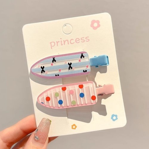 아크릴 무자국 귀여운 카툰 헤어클립 데일리 앞머리핀 사이드핀 잔머리 고정