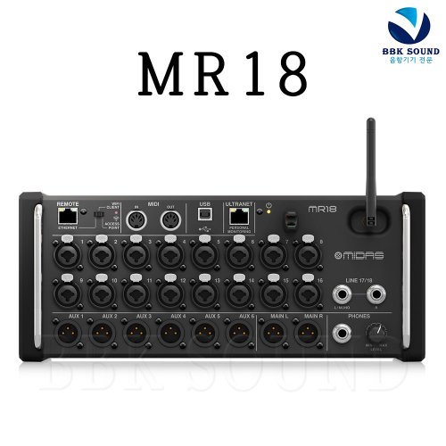 마이다스 MR18 디지털 오디오 믹서 18채널 태블릿 콘솔 WIFI 아이패드 탭 MR18 Digital Mixer, 단일상품