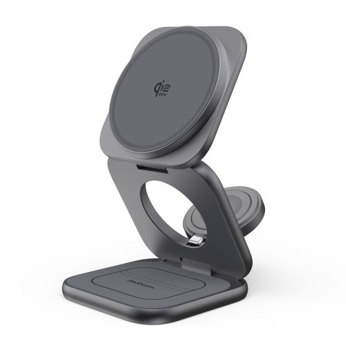 레드빈 더베러 25W QI2.2 3IN1 맥세이프충전기 갤럭시워치 무선충전 RDP1-MG, 1개, 실버
