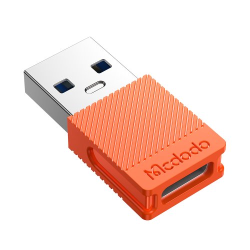 맥도도 3A C타입-USB-A 3.0 OTG 젠더, 29.5mm, 오렌지, 1개