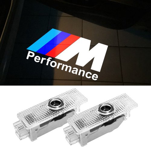 자동차 LED 도어라이트 적용 BMW E90 E91 E92 E93 E60 E61 F10 F07 E63 E64 F12 F13 F30 E87 F20 자동차 도어 웰컴 라이트, 2개, M Performance