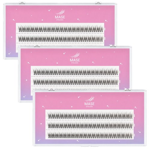 메이스 V형 붙이는 가닥 속눈썹 9,10,11mm3통세트, 1개, V형 9/10/11mm3통