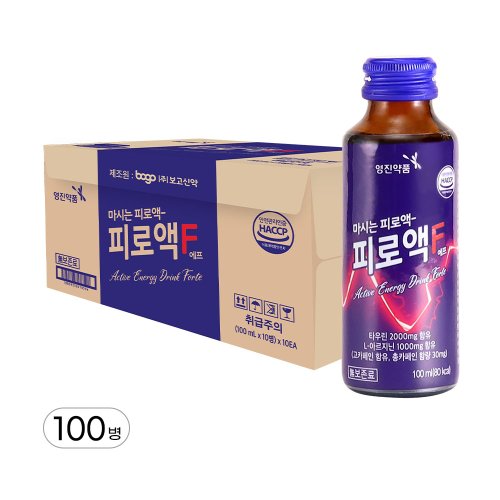 영진약품 피로액 F, 100개, 100ml