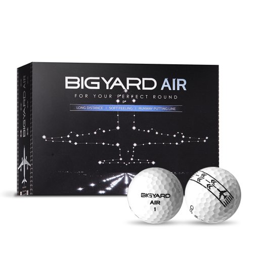 빅야드 AIR 4색 퍼팅라인 골프공 세트 3피스 42.67mm, 화이트, 3개입, 4세트