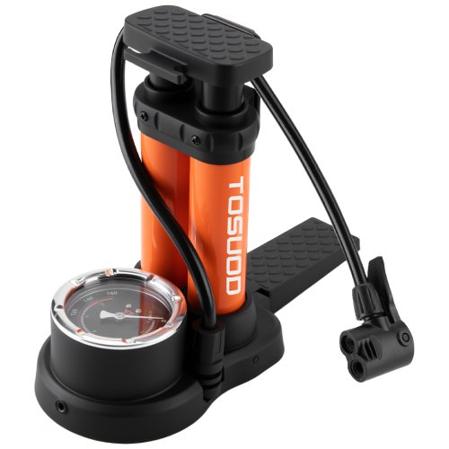토스오드 200PSI 초고속 자전거 펌프 자동차 농구 발펌프, 1개, 오렌지