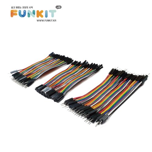 아두이노 점퍼선 10cm 40pcs(수-수, 암-수, 암-암), 1개