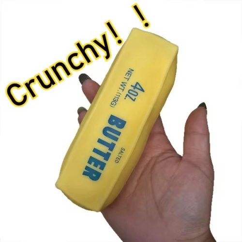 바삭한 버터 스틱 스퀴시 장난감 스트레스 볼 피젯 스퀴즈 장난감 라운드 블록 ASMR 안티 스트레스 해소 손 이완 선물 B